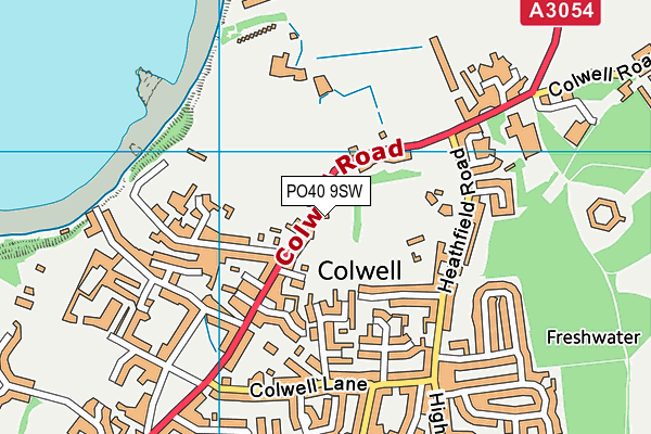 PO40 9SW map - OS VectorMap District (Ordnance Survey)