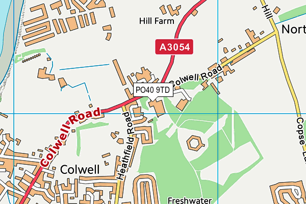 PO40 9TD map - OS VectorMap District (Ordnance Survey)