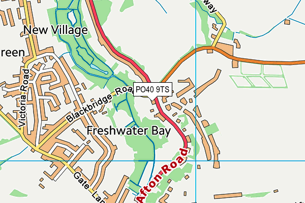 PO40 9TS map - OS VectorMap District (Ordnance Survey)