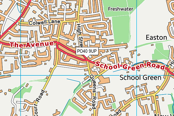 PO40 9UP map - OS VectorMap District (Ordnance Survey)