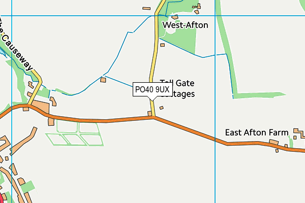 PO40 9UX map - OS VectorMap District (Ordnance Survey)