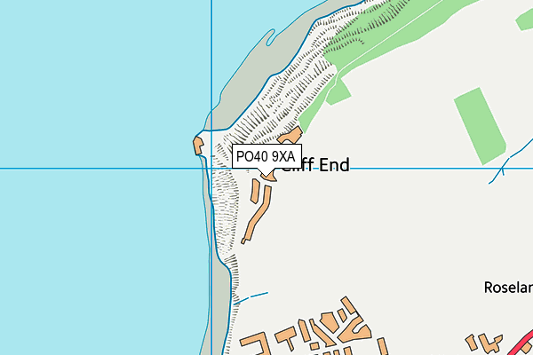 PO40 9XA map - OS VectorMap District (Ordnance Survey)