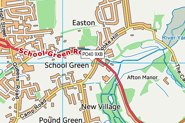 PO40 9XB map - OS VectorMap District (Ordnance Survey)