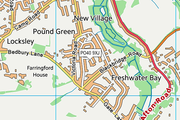 PO40 9XJ map - OS VectorMap District (Ordnance Survey)