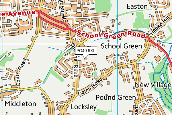 PO40 9XL map - OS VectorMap District (Ordnance Survey)