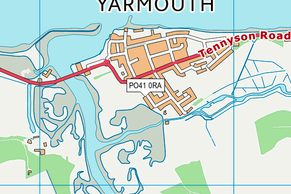 Yarmouth Ce Primary School (Yarmouth Site) map (PO41 0RA) - OS VectorMap District (Ordnance Survey)