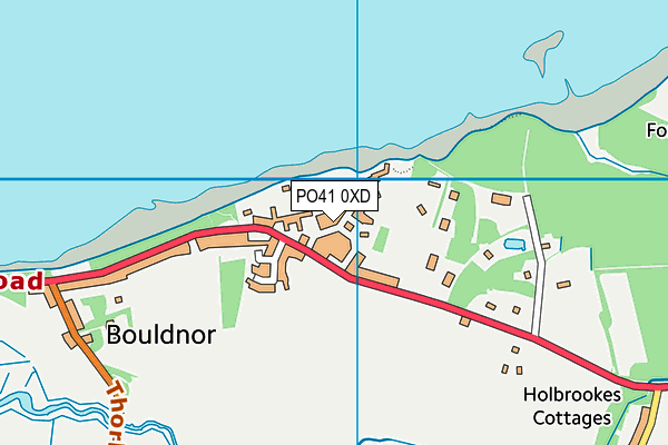 PO41 0XD map - OS VectorMap District (Ordnance Survey)