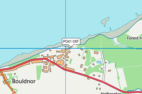 PO41 0XF map - OS VectorMap District (Ordnance Survey)