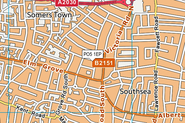 PO5 1EP map - OS VectorMap District (Ordnance Survey)