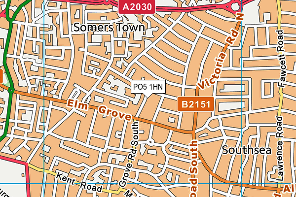 PO5 1HN map - OS VectorMap District (Ordnance Survey)