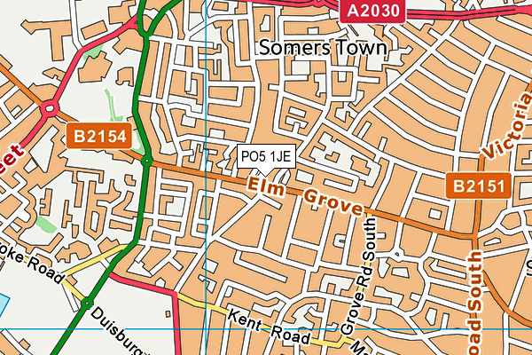 PO5 1JE map - OS VectorMap District (Ordnance Survey)