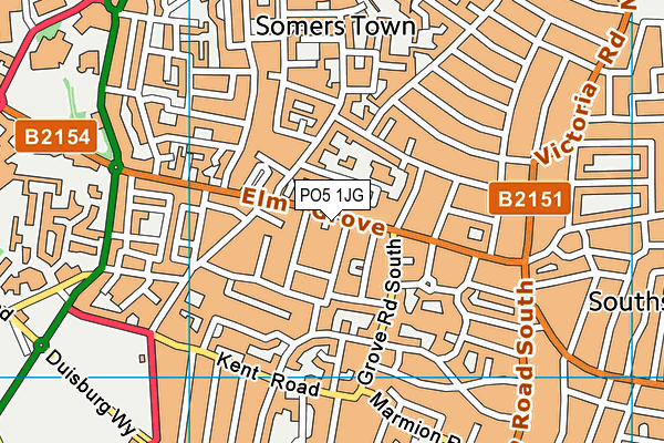 PO5 1JG map - OS VectorMap District (Ordnance Survey)