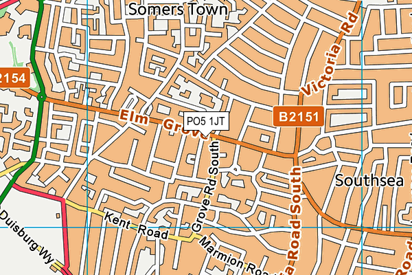 PO5 1JT map - OS VectorMap District (Ordnance Survey)