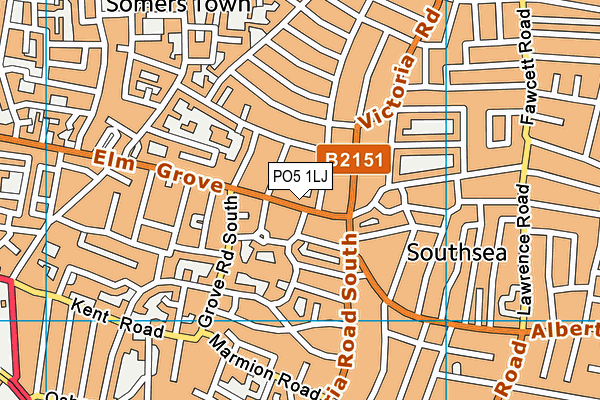 PO5 1LJ map - OS VectorMap District (Ordnance Survey)