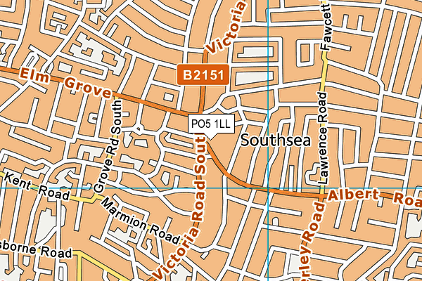 PO5 1LL map - OS VectorMap District (Ordnance Survey)