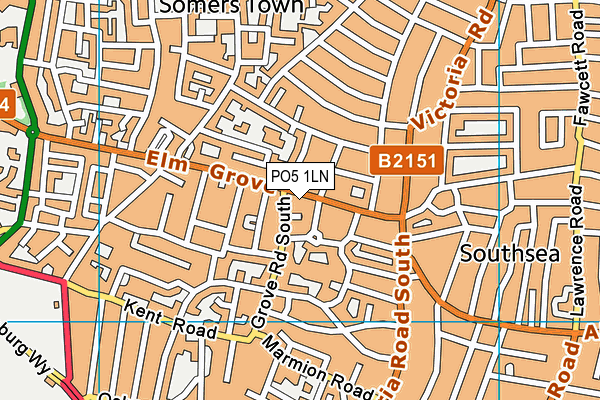 PO5 1LN map - OS VectorMap District (Ordnance Survey)