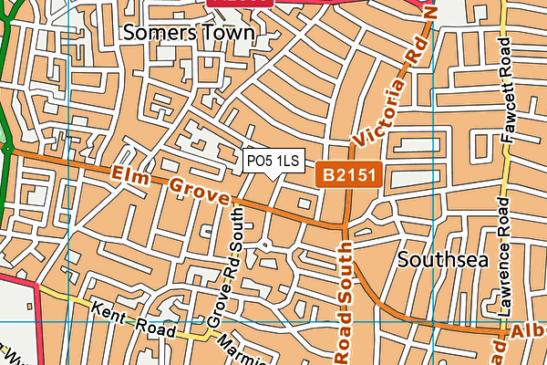 PO5 1LS map - OS VectorMap District (Ordnance Survey)