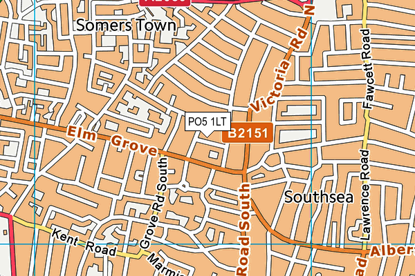 PO5 1LT map - OS VectorMap District (Ordnance Survey)