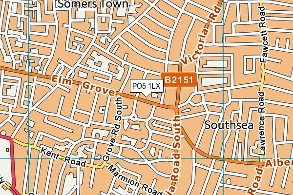 PO5 1LX map - OS VectorMap District (Ordnance Survey)