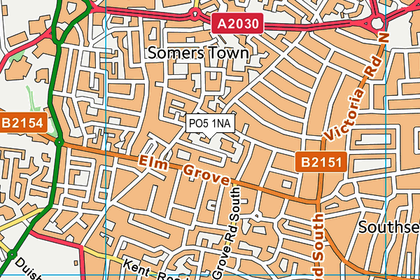 PO5 1NA map - OS VectorMap District (Ordnance Survey)