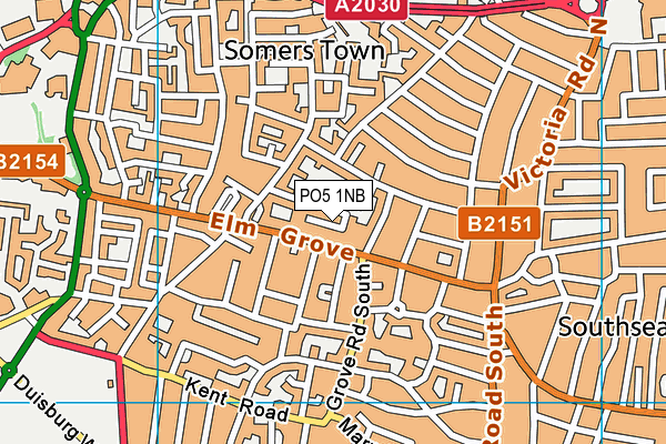 PO5 1NB map - OS VectorMap District (Ordnance Survey)