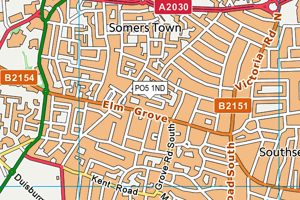 PO5 1ND map - OS VectorMap District (Ordnance Survey)