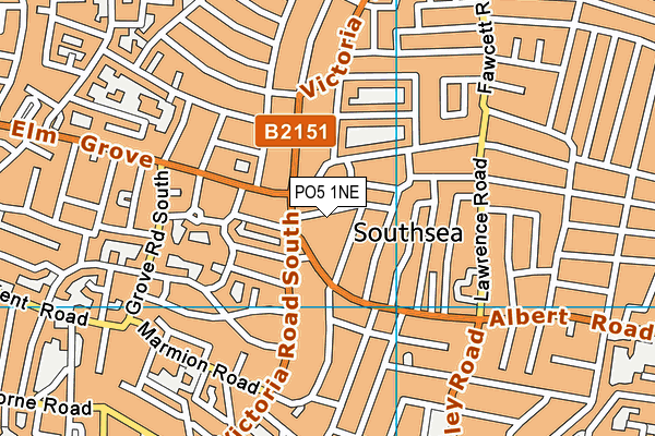 PO5 1NE map - OS VectorMap District (Ordnance Survey)