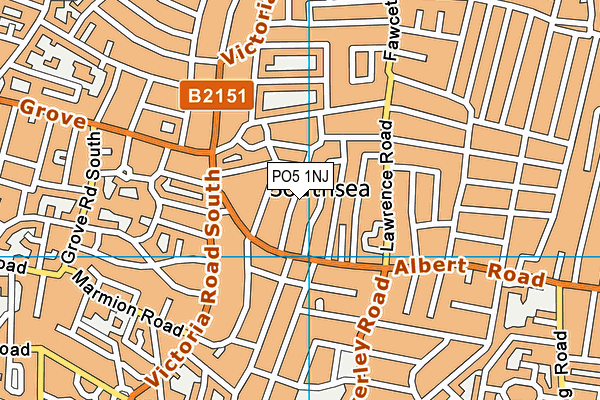 PO5 1NJ map - OS VectorMap District (Ordnance Survey)