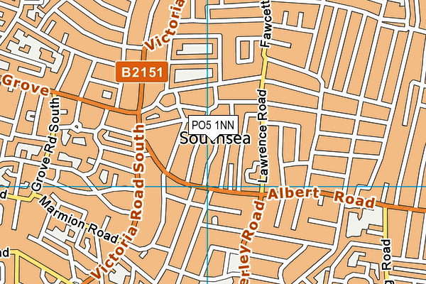 PO5 1NN map - OS VectorMap District (Ordnance Survey)