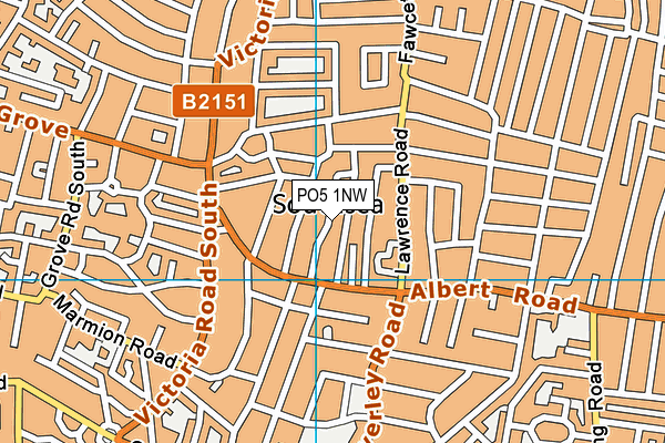 PO5 1NW map - OS VectorMap District (Ordnance Survey)