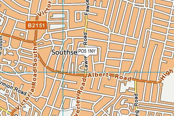 PO5 1NY map - OS VectorMap District (Ordnance Survey)