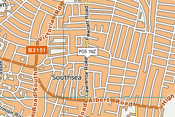 PO5 1NZ map - OS VectorMap District (Ordnance Survey)