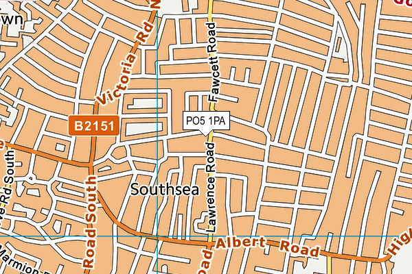 PO5 1PA map - OS VectorMap District (Ordnance Survey)