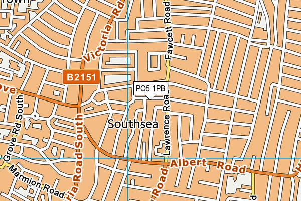 PO5 1PB map - OS VectorMap District (Ordnance Survey)