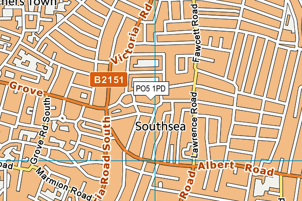 PO5 1PD map - OS VectorMap District (Ordnance Survey)