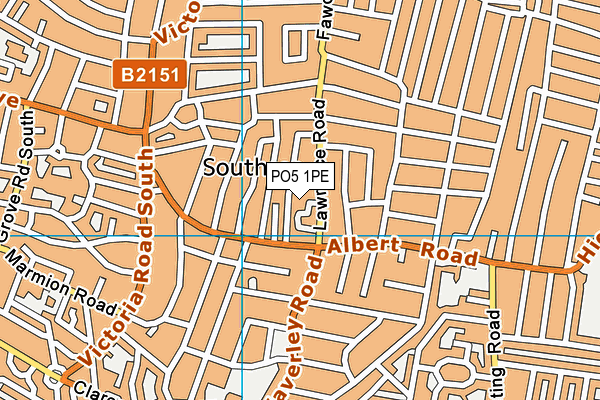 PO5 1PE map - OS VectorMap District (Ordnance Survey)