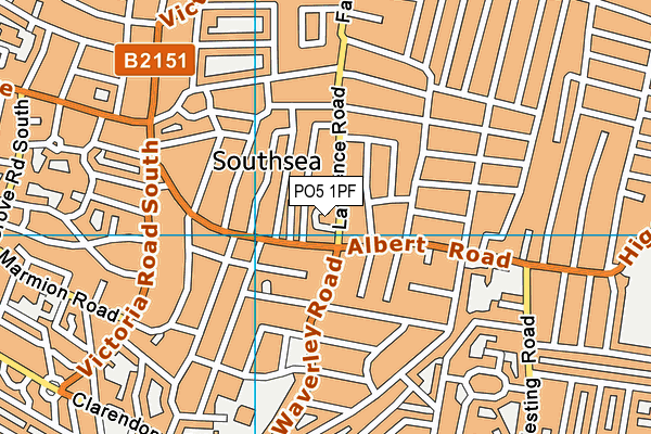 PO5 1PF map - OS VectorMap District (Ordnance Survey)