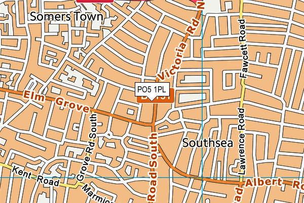 PO5 1PL map - OS VectorMap District (Ordnance Survey)