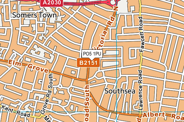 PO5 1PU map - OS VectorMap District (Ordnance Survey)