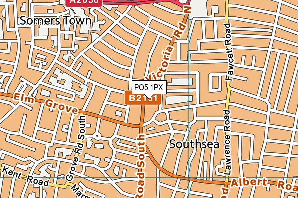 PO5 1PX map - OS VectorMap District (Ordnance Survey)