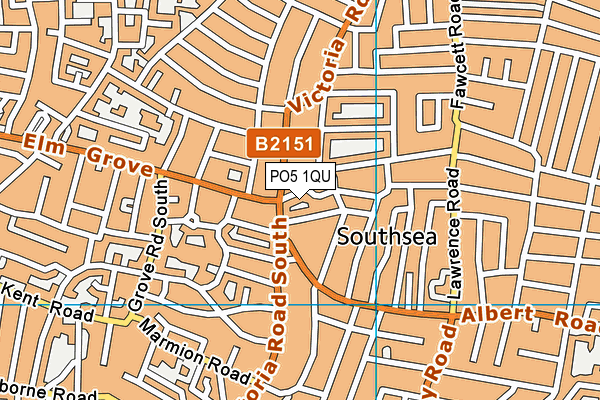 PO5 1QU map - OS VectorMap District (Ordnance Survey)