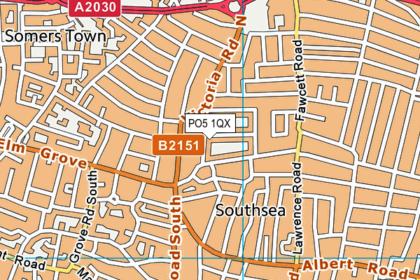 PO5 1QX map - OS VectorMap District (Ordnance Survey)