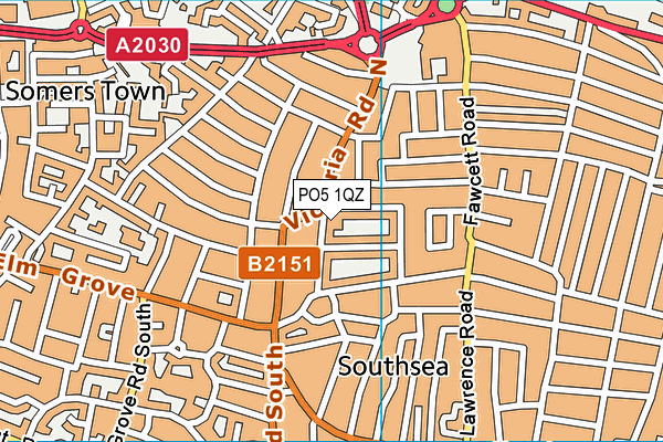PO5 1QZ map - OS VectorMap District (Ordnance Survey)