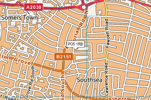 PO5 1RB map - OS VectorMap District (Ordnance Survey)