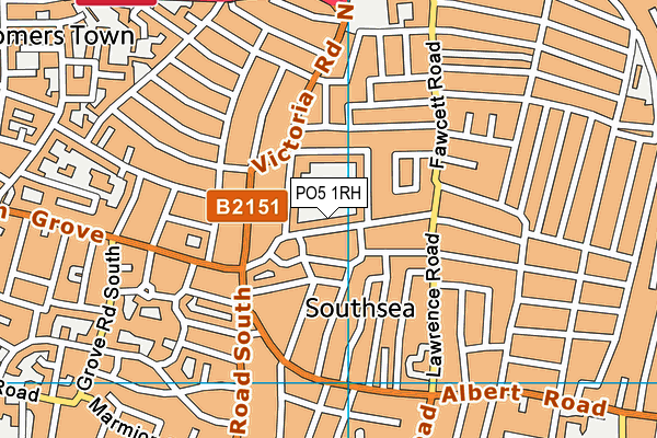 PO5 1RH map - OS VectorMap District (Ordnance Survey)