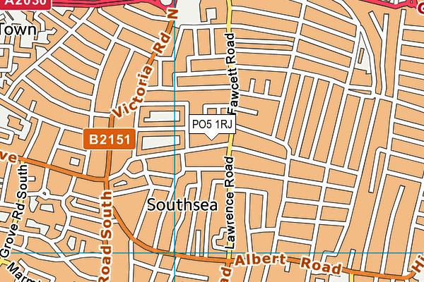 PO5 1RJ map - OS VectorMap District (Ordnance Survey)