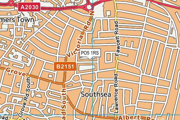 PO5 1RS map - OS VectorMap District (Ordnance Survey)