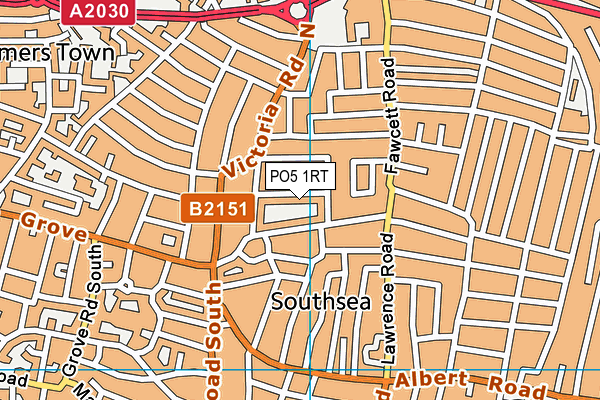 PO5 1RT map - OS VectorMap District (Ordnance Survey)
