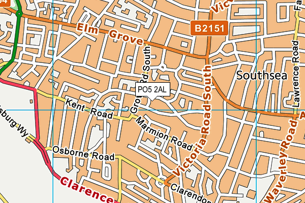 PO5 2AL map - OS VectorMap District (Ordnance Survey)