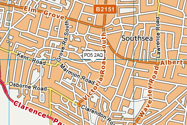 PO5 2AQ map - OS VectorMap District (Ordnance Survey)